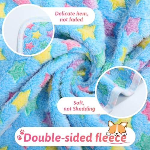 Tatuo 12 Pcs 30x20 in Puppy Dog Blankets Fleece Cat Pet Blankets Soft Warm - Image 3
