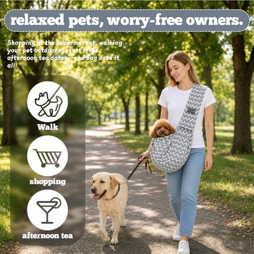 Dog Sling Carrier for Small Dogs and Cats 5–16 lbs, Puppy Carrier Sling - Image 7