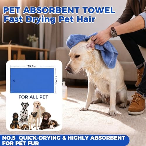 PAWCHIE Bath Grooming Kit for Pets, Washing Gloves, Bath Brush and Adjustable - Image 6