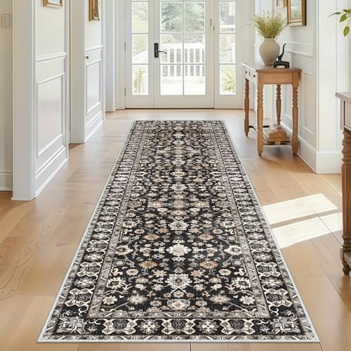 2x8 Runner Rug for Hallway, Washable Non Slip Kitchen Rugs by NYZEL