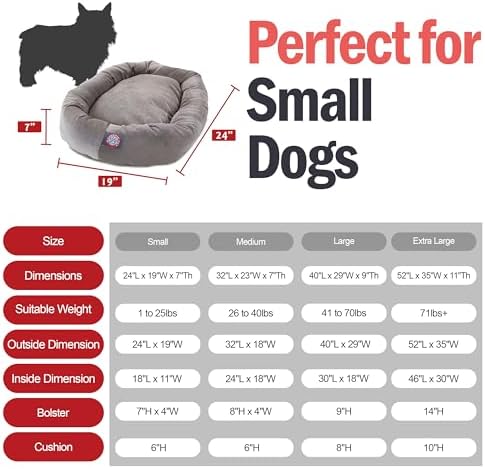Majestic Pet 24 Inch Micro Velvet Calming Dog Bed Washable – Cozy Soft Round - Image 3