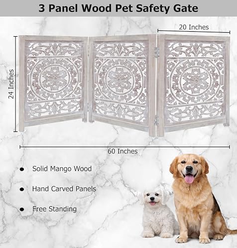 Wooden Foldable Pet Dog Gate - Image 3