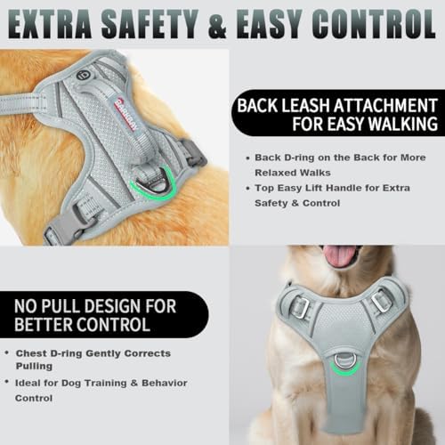 BARKBAY No Pull Dog Harness Large Reflective Dog Harness - Image 3