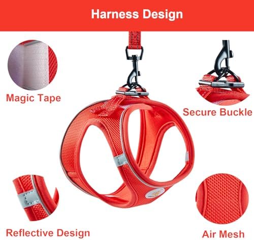 Hipubby Dog Harness and Leash Set, No Pull Soft Mesh Puppy Harness - Image 3