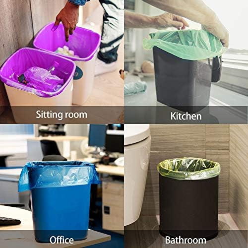 8 Gallon 330 Counts Clear Colorful Trash Bags Kitchen Garbage Bags by Teivio - Image 4