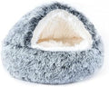 NOYAL Hooded Donut Bed, Calming Cave by Noyal