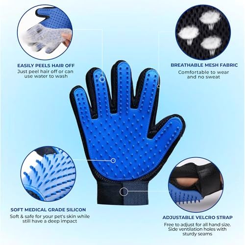 Pet Grooming Set with Dog Washing Gloves - Image 3