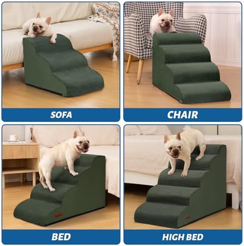 Aodisman Dog Stairs for High Bed, 5-Step Pet Ramp for Small Dogs and Cats - Image 5