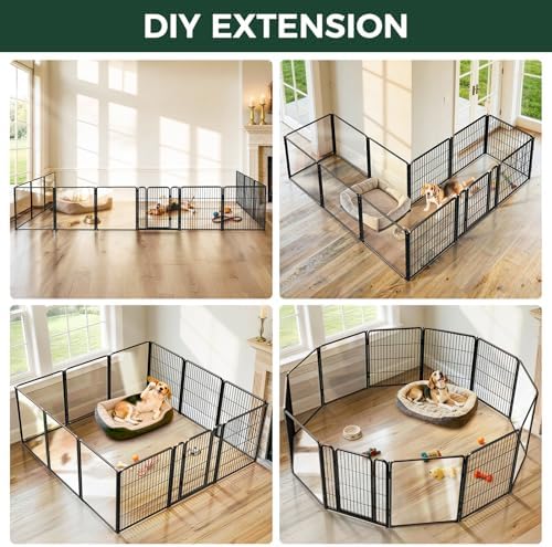 FXW AuraSpace Pro Acrylic & Wire Mesh Indoor Dog Playpen, 12 Panels - Image 5