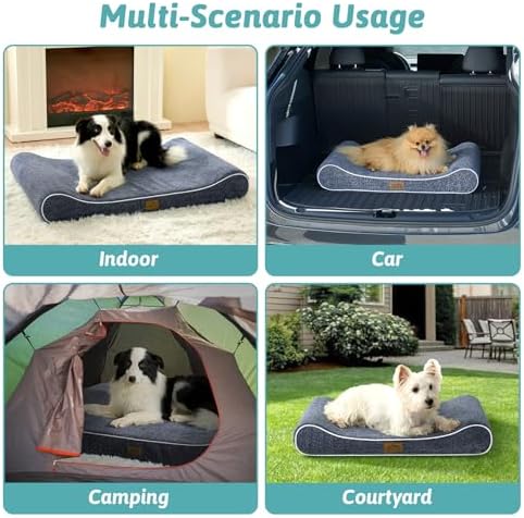 COZY KISS Orthopedic Dog Bed, for Large Dogs up to 90 lbs - Image 6