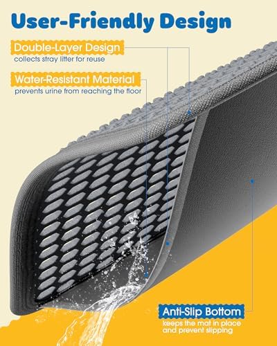 Powools Cat Litter Mat, 30 x 24 in, Waterproof - Image 5