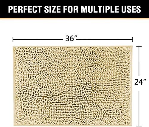 H.VERSAILTEX Bath Mat for Bathroom Non Slip Luxury Chenille Ultra Soft Bath - Image 2
