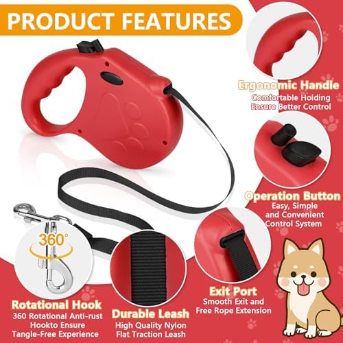 Retractable Dog Leash, 16ft Dog Walking Leash - Image 3