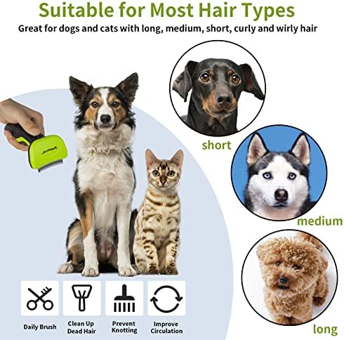 Upgraded Pet Self Cleaning Grooming Brush Curved Deshedding Tool - Image 3