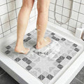 BLESWIN Loofah Bath Mat for Inside Shower, Square Shower Mat by BLESWIN