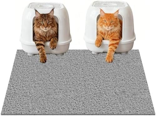 Jumbo Cat Litter Mat Catcher 35"x24" | Ultra-Absorbent Litter Box Rug by BLESWIN
