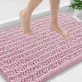 Smiry Bathroom Rugs 36X24, Extra Soft Rubber Backing Chenille Bath Mats by Smiry