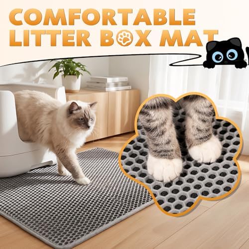 Cat Litter Mat 30"x24", Double Layer Waterproof Litterbox Mat - Image 2
