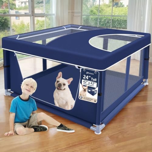XVISHX 42x42 Inch Puppy Playpen by XVISHX