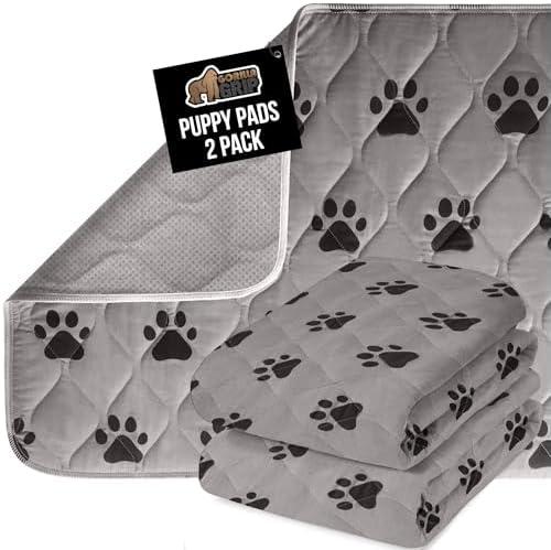 GORILLA GRIP Washable Puppy Pads, Slip Resistant Dog Crate Mat by GorillaGrip