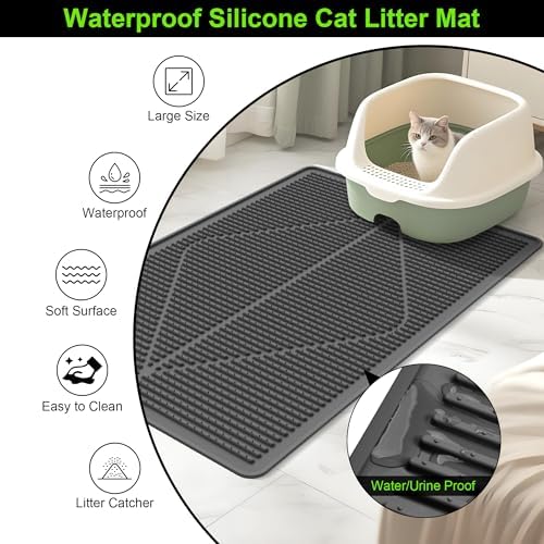 Mofason Rubber Large Cat Litter Mat - Image 4