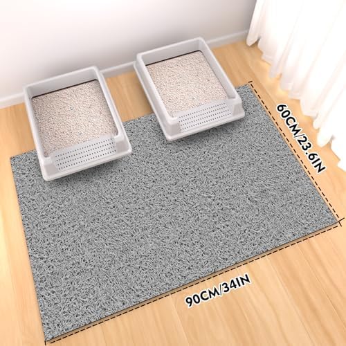 Jumbo Cat Litter Mat Catcher 35"x24" | Ultra-Absorbent Litter Box Rug - Image 2