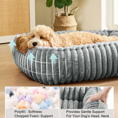 Medium Dog Bed Calming Cat Bed for Indoor Cats 24’’x20’’SageGrey - Image 3