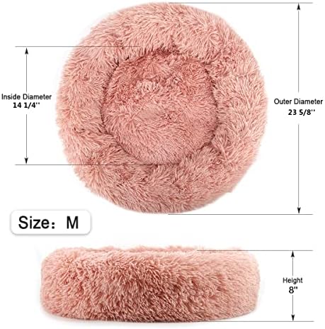 NOYAL Donut Dog Bed for Small Medium Pets, Plush Calming Faux Fur - Image 4