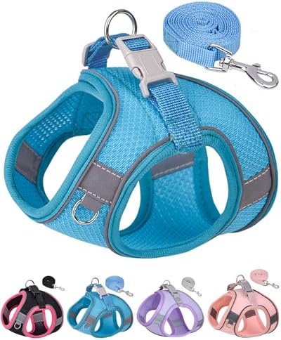 Dog Harness for Small Medium Sized Dog, Step in Puppy Harness and Leash Set by Aecllcea