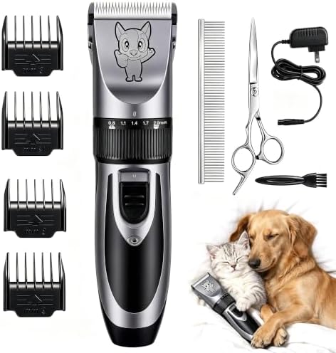 Highdas Dog Clippers for Grooming Low Noise, Cordless Electric Dog Grooming Kit by HighdasDogGroomingKit