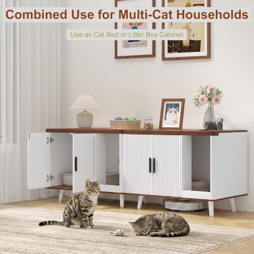 FROMJBEST Cat Litter Box Enclosure, 30.7" Hidden Litter Box Furniture - Image 6