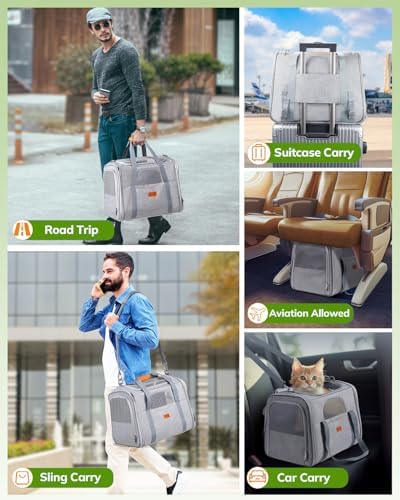 Morpilot Pet Carrier for Large Cats, Puppies & Small Dogs Up to 25lbs - Image 4