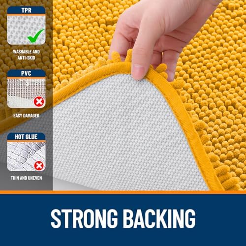 OLANLY Large Bathroom Rugs 50x30, Extra Soft Absorbent Chenille Bath Rugs - Image 6