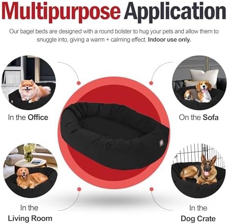 Majestic Pet 52 Inch Suede Calming Dog Bed Washable – Cozy Soft Round Dog Bed - Image 5