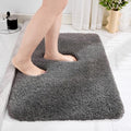 Disolla Dark Grey Bathroom Rugs 17x24, Non-Slip Plush Small Bath Mat by Disolla