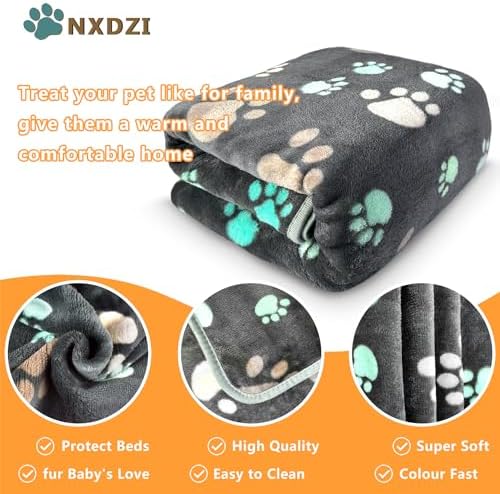 Dog Blankets for Large Dogs, Soft Fluffy Flannel Pet Blanket Mat Cover for Bed - Image 2