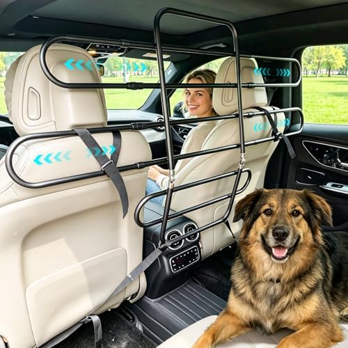 Snagle Paw Dog Car Barrier for SUV, Adjustable 40.5"-58.3" Dog Car Divider for by SnaglePaw
