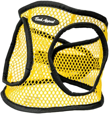 Bark Appeal Yellow Netted Step-in Dog Harness by BarkAppeal