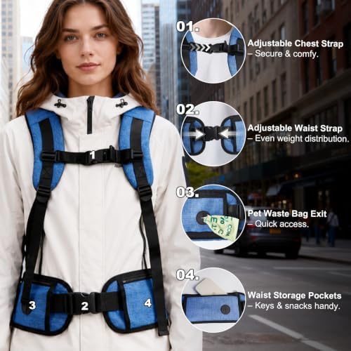 Pet Carrier Backpack with Elevated Booster Pad - Image 3