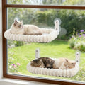 Zoratoo 2PC Cloud-Cuddle Cat Window Perch, Foldable Cat Hammock, L White by Zoratoo