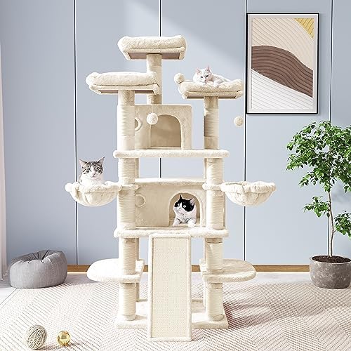 Allewie 68 Inches Cat Tree/House and Towers - Image 2