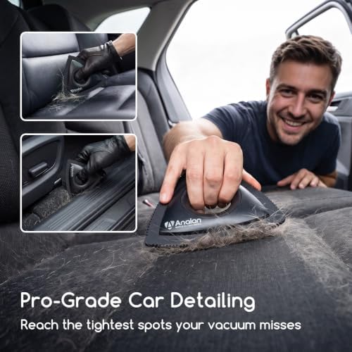 Analan Mini Pet Hair Remover for Car Detailing Dog Hair Tool Brush - Image 2