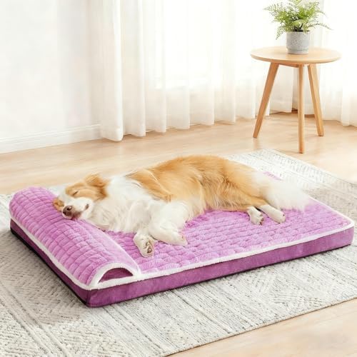 Orthopedic Large Dog Bed Pillow Pet Sofa Bed 56''X40'' Lilac by Unknown