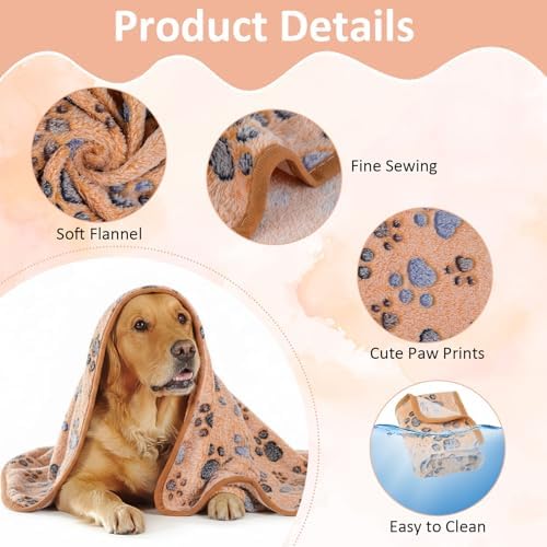 Dog Blankets for Medium Dogs, Premium Soft Dog Blankets for Small Dog - Image 3