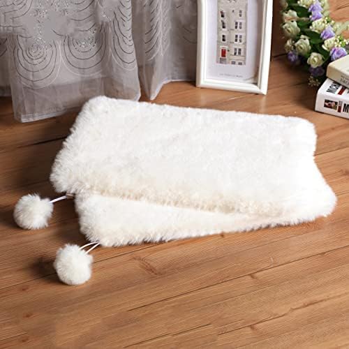 SHENGOCASE 2-Pack 10"x 15.7" Faux Rabbit Fur Cat Dog Bed Cushion Pad Mat by SHENGOCASE
