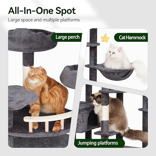 Meecal Cat Tree, 79in Large Tower - Image 4