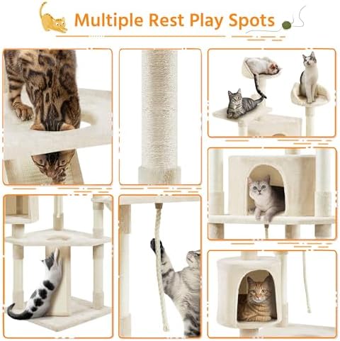 Yaheetech 79in Multi-Level Tall Cat Tree - Image 4