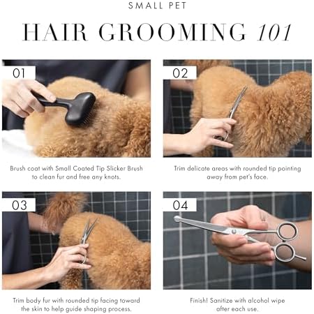 Tweezerman 7" Pet Grooming Shears-Safety Round Tips - Image 3