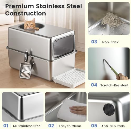 Stainless Steel Litter Box - Image 4
