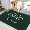 OLANLY Dog Door Mat for Muddy Paws 36x24, Paw Print Design Chenille Mud Mat by OLANLY